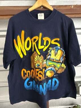 Vintage 1994 Worlds Coolest Grandad Signal Artwear T-Shirt XL Single Stitch